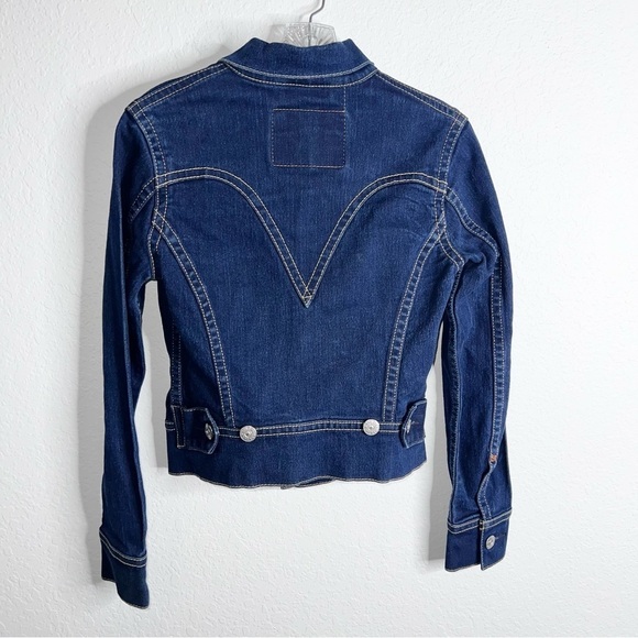 Levi’s Jean Jacket Women Small Type 1 Iconic Denim Reproduction Western - Picture 2 of 8